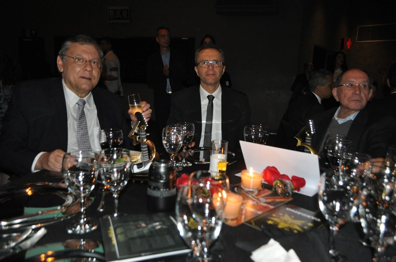 Milton Neves, Ricardo Capriotti e José Silvério na festa do Prêmio Comunique-se, no Tom Brasil em 27 de setembro de 2016. Foto: Marcos Júnior Micheletti/Portal TT