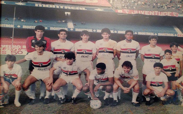 Da esquerda para a direita, em pé: Zé Carlos, Adilson, Vizolli, Fonseca, Ronaldão e Zé Teodoro. Agachados: Wagner Lopes, Ziza, Edmilson, Neto e Lange. Foto enviada por Gilvannewton