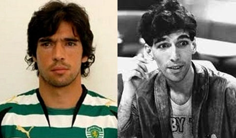 Separados na maternidade? Aqui, uma brincadeira, por conta da semelhança entre Abel Ferreira (em sua época de jogador no Sporting) e o cantor e compositor Lobão, nos anos 80...