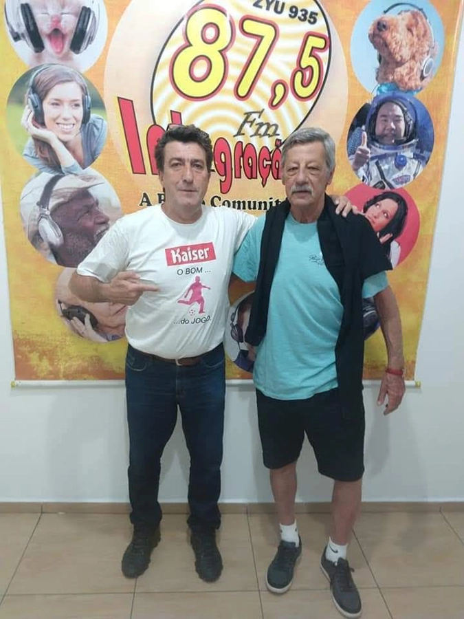 Carlos Alberto Spina e Luíz Carlos Gálter, em maio de 2018, em São Miguel Paulista