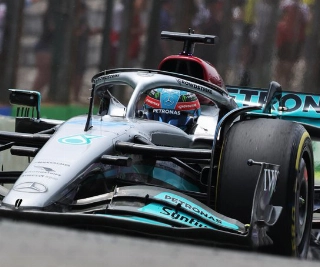 O britânico da Mercedes brilhou na pista paulistana. Foto: Mercedes-AMG PETRONAS F1 Team