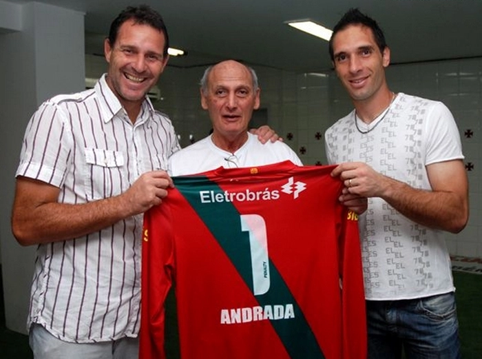 Germano, Andrada e Prass defenderam o gol vascaíno em diferentes épocas. Foto: Marcelo Sadio/vasco.com.br