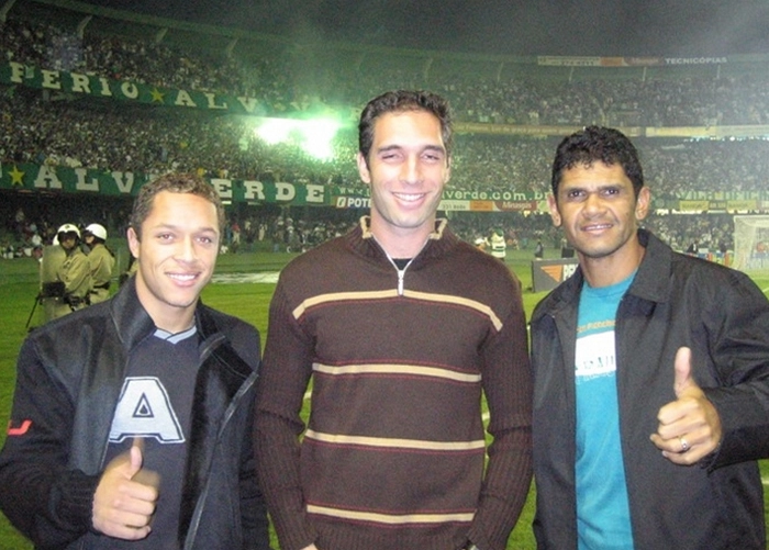 Adriano, Fernando e Edinho Baiano vestiram a camisa do Coritiba. Foto: Site Oficial Fernando Prass