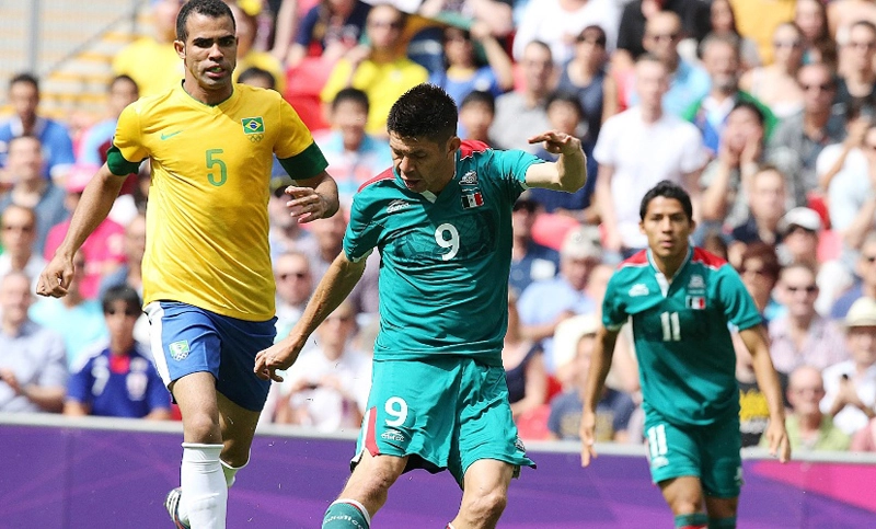 Jogador De Futebol Mexico No Estádio Imagem de Stock - Imagem de