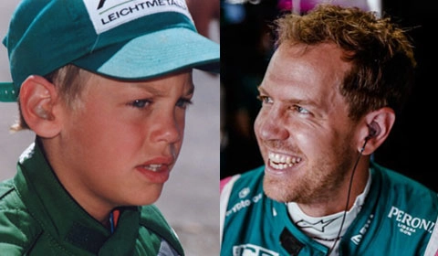 Dois momentos de Sebastian Vettel