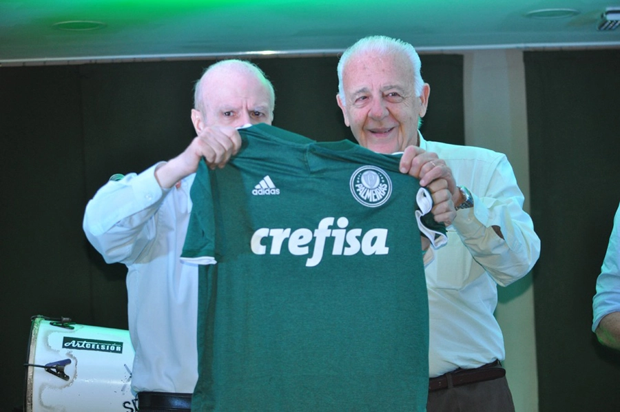 Na festa de veteranos do Palmeiras, em 28 de setembro de 2018, no restaurante Jardim Suspenso, no Palestra Itália. Foto: Marcos Júnior Micheletti/Portal TT