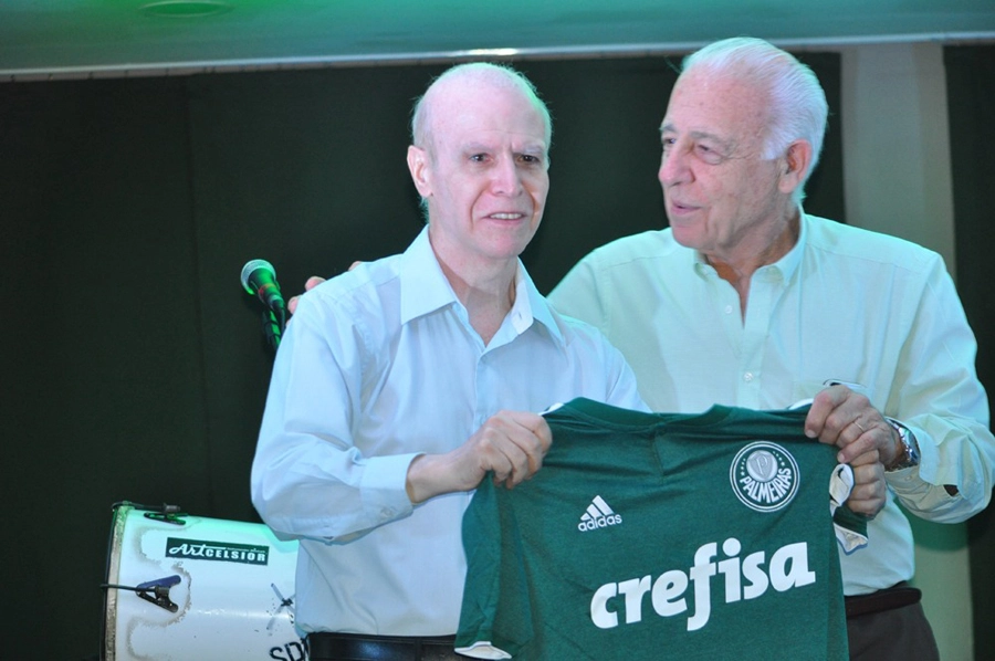 Na festa de veteranos do Palmeiras, em 28 de setembro de 2018, no restaurante Jardim Suspenso, no Palestra Itália. Foto: Marcos Júnior Micheletti/Portal TT