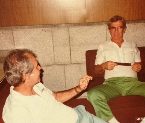 Evaristo de Macedo e o ex-goleiro Castilho. Foto: Reprodução/Instagram