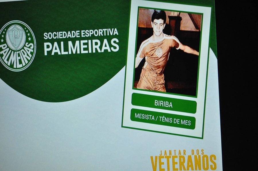 Na festa de veteranos do Palmeiras, em 28 de setembro de 2018, no restaurante Jardim Suspenso, no Palestra Itália. Foto: Marcos Júnior Micheletti/Portal TT