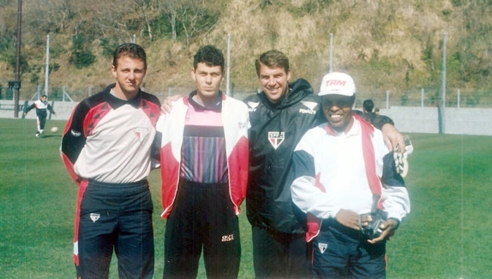 Da esquerda para a direita: Rogério Ceni, Moscatto e Zetti. A foto nos foi enviada por José Augusto Moscatto