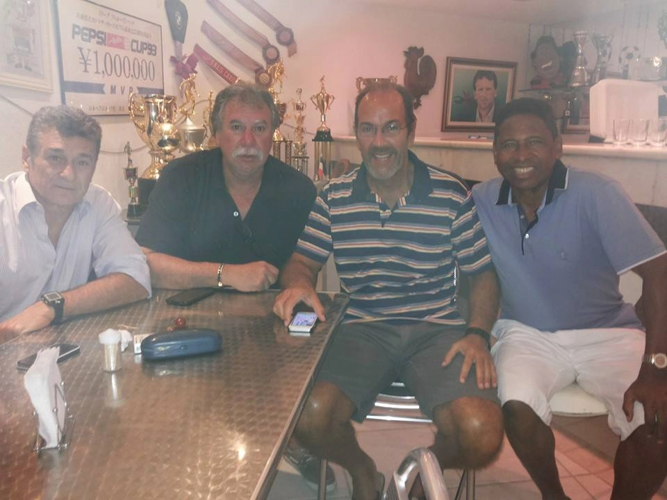 Encontro de uruguaios: Dario Pereyra, Rodolfo Rodrigues, Hugo de León e Sergio Ramírez