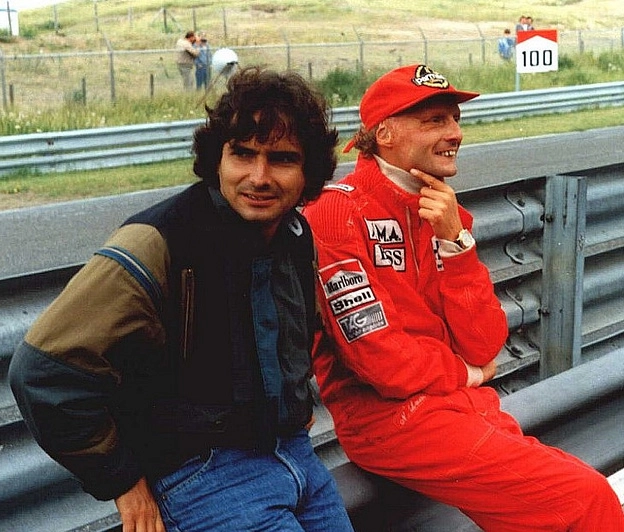 Em 1979, Nelson Piquet ao lado do amigo Niki Lauda. Foto: Divulgação