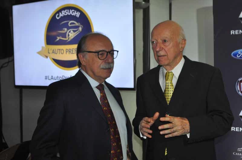 Emilio Camanzi e Claudio Carsughi na 3&ordf; edi&ccedil;&atilde;o do L&acute;Auto Preferita, em 28 de novembro de 2017, no restaurante Don Pepe Di Napoli, na Vila Ol&iacute;mpia, em S&atilde;o Paulo. Foto: Marcos J&uacute;nior Micheletti/Portal TT