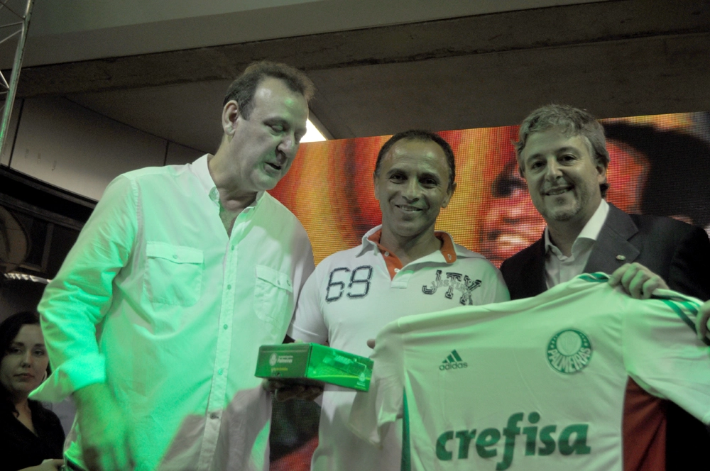 Em 26 de setembro de 2015, na festa de veteranos do Palmeiras, no restaurante do clube. Roberto Silva, Adãozinho e Paulo Nobre. Foto: Marcos Júnior/Portal TT