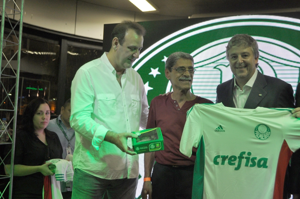 Em 26 de setembro de 2015, na festa de veteranos do Palmeiras, no restaurante do clube. Roberto Silva, Zezinho e Paulo Nobre. Foto: Marcos Júnior/Portal TT