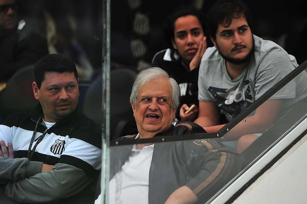 Fabiano Farah e Modesto Roma, em 3 de julho de 2016, na Vila Belmiro. Foto: Ivan Storti/Santos FC