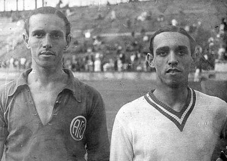 Zezé Moreira (técnico do Brasil na Copa de 1954) e Aymoré Moreira (dir).