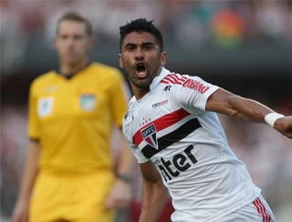 Santiago Tréllez, atacante que pertence ao São Paulo. Foto: Rubens Chiri/São Paulo Futebol Clube