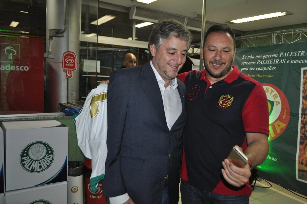 Em 26 de setembro de 2015, chegando para a festa de veteranos do Palmeiras, no restaurante do clube. Foto: Marcos Júnior/Portal TT