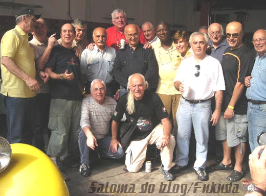 Encontro de grandes amigos, em 2008. Da esquerda para a direita: Roberto 