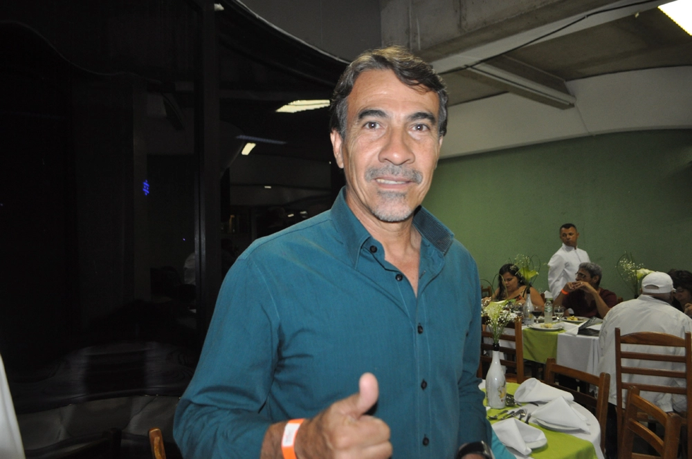 Em 26 de setembro de 2015, na festa de veteranos do Palmeiras, no restaurante do clube. Foto: Marcos Júnior/Portal TT