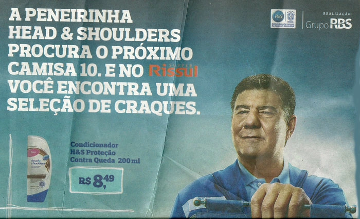 Grande garoto da propaganda em 2014.