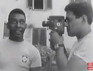 Pelé e Garrincha, na preparação para a Copa de 1966. Foto: Reprodução