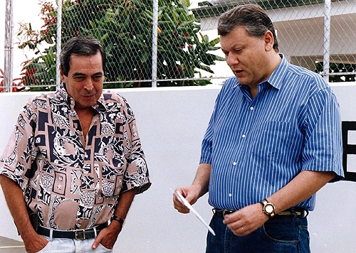 Benedito Ruy Barbosa e Milton Neves, em Muzambinho (MG)