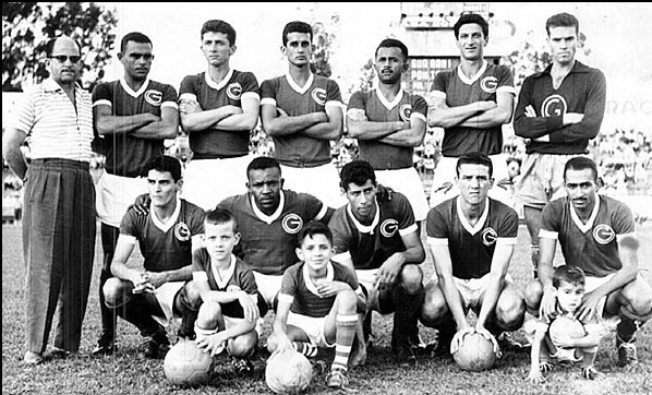 Em pé, da esquerda para a direita: membro da comissão técnica, Valter, Piracicaba, Beluomini, Eraldo, Bidon e Nicanor. Agachados: Paulo Leão, Fifi, Rodrigo, Leal e Goiano