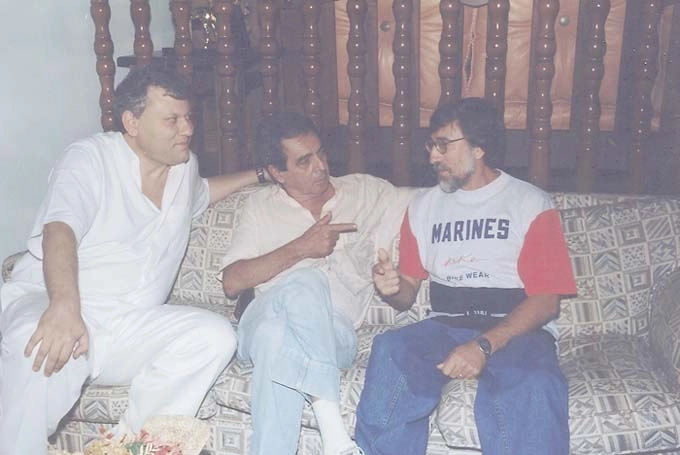 Benedito Ruy Barbosa, entre Milton Neves e Édson Dino, dois grandes amigos, na casa de Milton, em Muzambinho-MG
