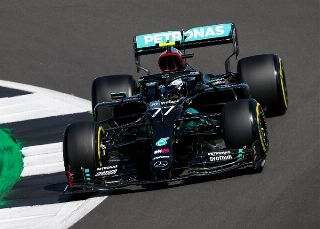 Bottas comandou a dobradinha do time alemão em Silverstone. Foto: Mercedes-AMG F1