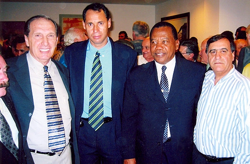Da direita para a esquerda temos Bentivegna, Reinaldo Lapão, o matador Evair e Sebastião Lapola. Quatro bons personagens da história do Verdão