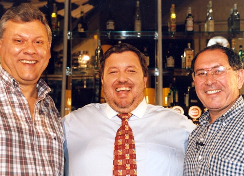 Milton Neves, Bob Coutinho e José Silvério no programa 