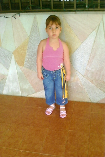A pequena Giovana, netinha do ex-jogador