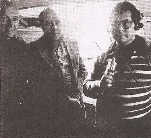 Na cabine da Rádio Jovem Pan, em 1977, prontos para mais um jogo, os grandes Cláudio Carsughi, Orlando Duarte e José Silvério, o 
