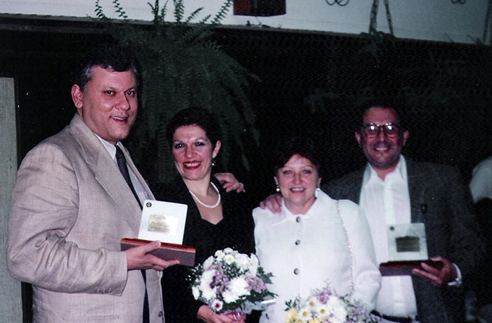 Milton Neves, Lenice Neves, Tianinha e José Silvério.