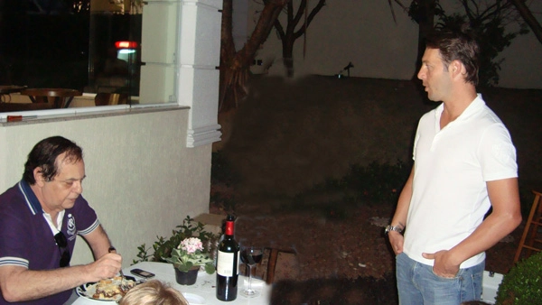 Roberto Avallone e Leandro Amaral na noite de 13 de agosto de 2011, na grande festa pelos 60 anos de idade de Milton Neves. Foto: Marcos Jùnior/Portal TT