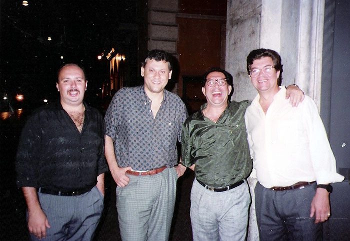 Nilson César, Milton Neves, José Silvério e José Carlos Guedes.
