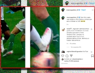 Publicação de Marcos em seu Instagram. Foto: Reprodução