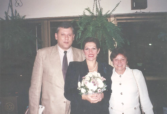 Milton e Lenice com a saudosa comadre Tianinha, esposa de José Silvério