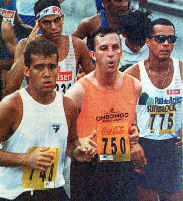 Eduardo Baptista e Neto, na Corrida de São Silvestre, em 31 de dezembro de 1996