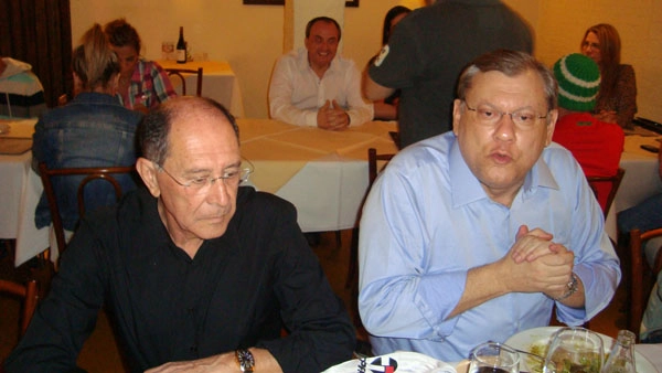 José Silvério e Milton durante o 