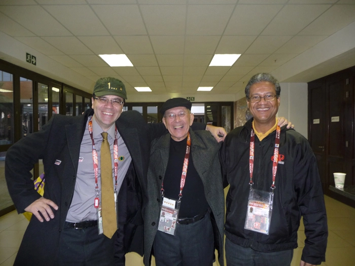 Da esquerda para a direita, Mauro Beting, José Silvério e Chokito. Foto enviada por Chokito