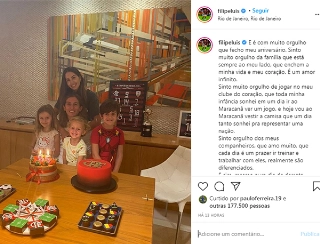 Filipe Luis, lateral do Flamengo. Foto: Reprodução 