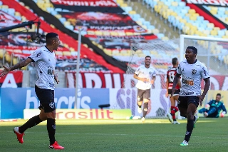 Arana comemora o gol do Atlético-MG diante do Flamengo. Foto: Bruno Cantini/Atlético-MG