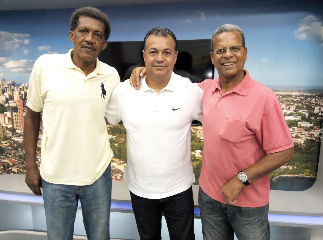 Marinho, Jorge Júnior e Livio Vieira em dezembro de 2014. Foto enviada por Jorge Júnior