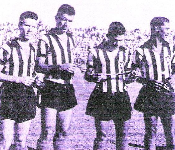 Da esquerda para a direita, Zagallo, Nílton Santos, Garrincha e Didi. Foto: Reprodução