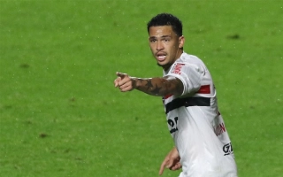 Luciano, autor do único gol da partida. Foto: Rubens Chiri/SPFC