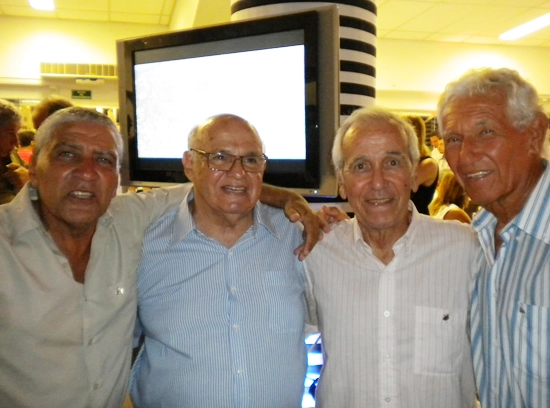 Da esquerda para a direita:Negreiros, Pepe, Dalmo e Lalá. Foto: Carlos Mano Prieto, o Gigi