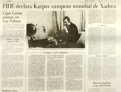 Anatoly Karpov é cabeça de cartaz do festival de xadrez da Maia